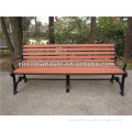 WPC and wrought iron patio benches with back